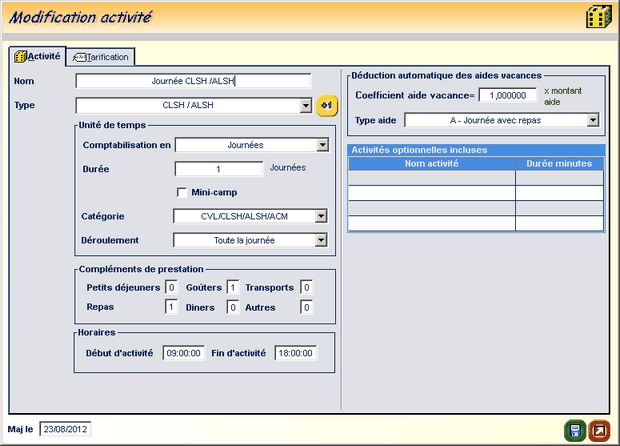 Activité journée CLSH