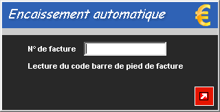 Lecture code barre coupon paiement familles