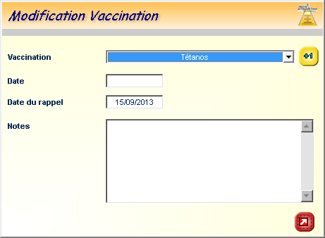 Fiche enfant : détail vaccination