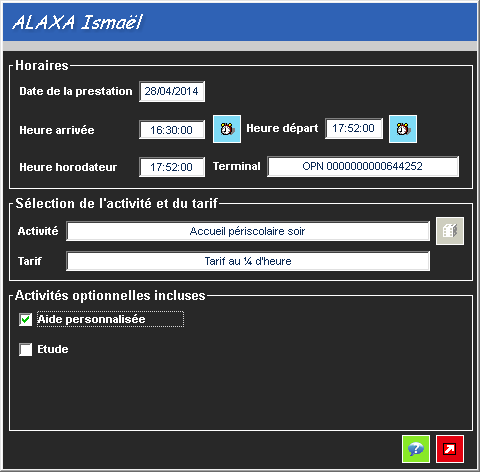 Modification d'un passage PDA Modification d'un passage PDA