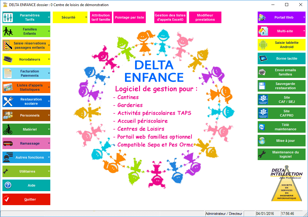 Delta Enfance logiciel cantine accueil périscolaire centre de loisirs